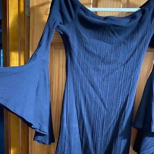 Black dress with bell sleeves